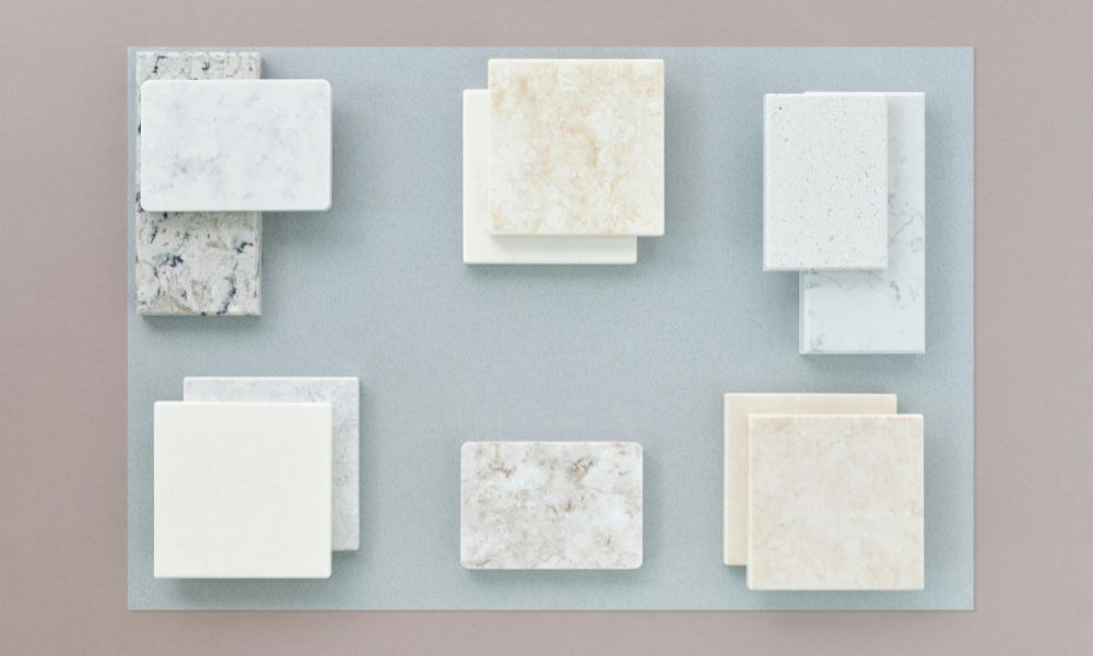 sample of stone material for kitchen countertops