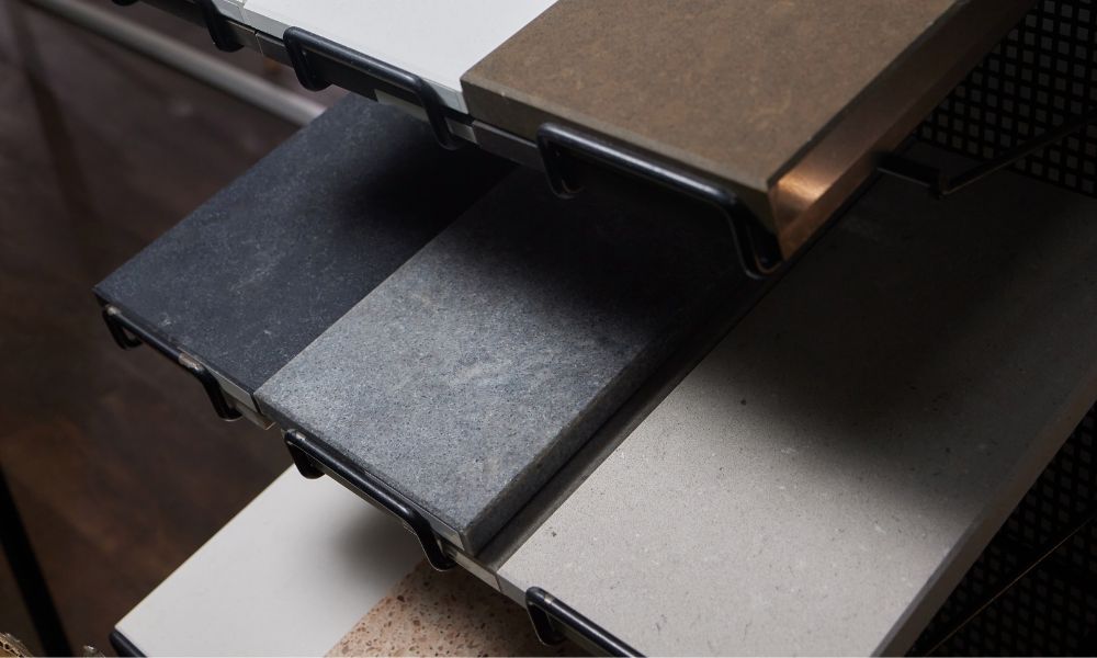 stone material samples for customers to select from